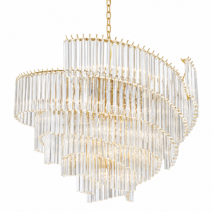 Provocateur Crystal Brass Large Chandelier