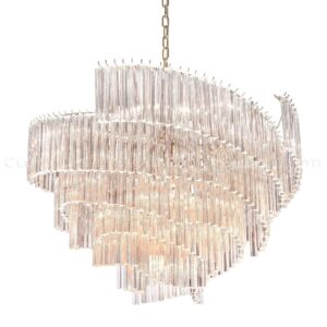 Provocateur Crystal Nickel Large Chandelier