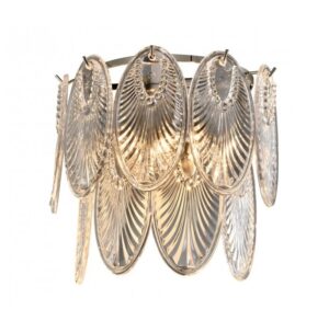 Othello Fluted Glass Nickel Wall Light