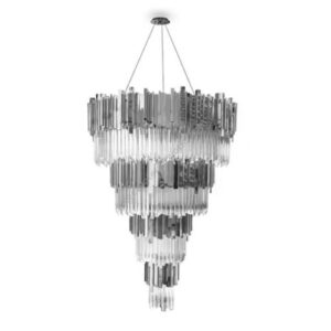 Waterford Nickel Crystal Large Chandelier