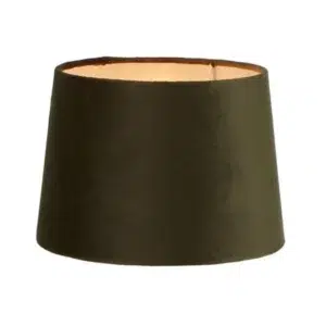 Regency Velvet Drum Lamp Shade Small Olive