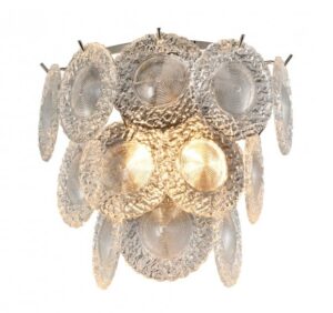 Lunar Glass Nickel Wall Light