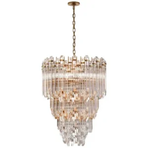 Jagger Crystal Brass Large Chandelier