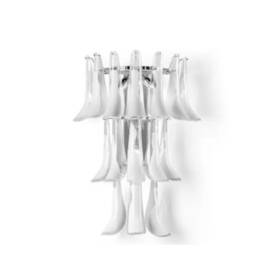 Demilune Glass Chrome Wall Light