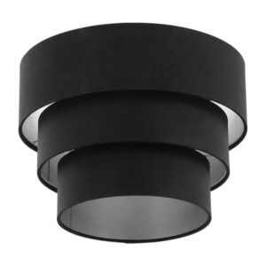 Avant Black Velvet Silver Large Lamp Shade