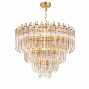 Jagger Crystal Brass Large Chandelier