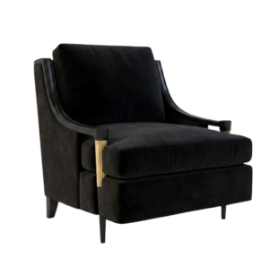 Maison Black  Velvet Oak Armchair