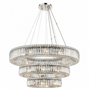 Gatsby Crystal Nickel Medium Chandelier