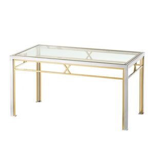 London Chrome Gold Glass Console