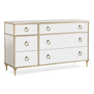 Fontainebleau Champagne Gold Forged Mirror Dressing Cabinet