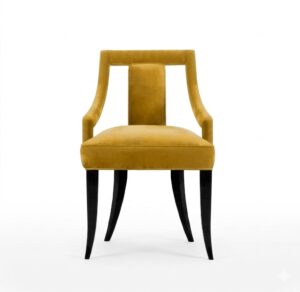 Polo Mustard Velvet Dining Chair