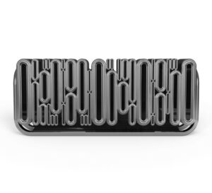 Oblong Black Lacquer Silver Buffet