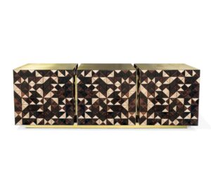 Pixel Brass Walnut Buffet