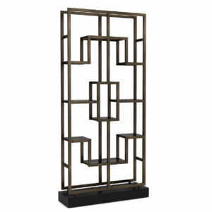 Lagonda Bronze Smoked Glass Etagere