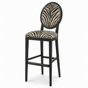 Zambezi Zebra Velvet Black Counter Stool