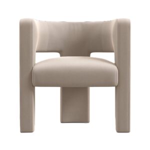 Tressel Light Beige Velvet Chair