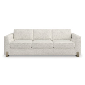 Pavone Oatmeal Linen Gold Sofa 249cm