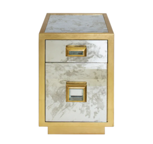 Venetian Antique Mirror Light Gold Drawer Cabinet