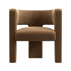 Tressel Light Brown Velvet Chair