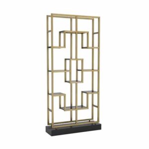 Lagonda Brass Smoked Glass Cabinet