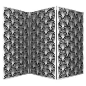 Limelight Nickel Smoked Glass Folding Screen