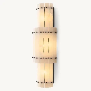 Linear Alabaster Bronze Wall Light