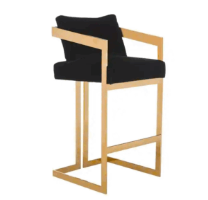Vigo Black Velvet Gold Counter Stool
