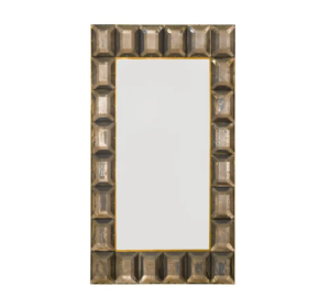 Belleview Amber Glass Brass Mirror