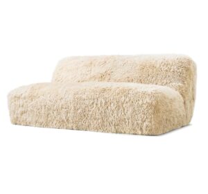 Serene Beige Sheepskin Modular Sofa