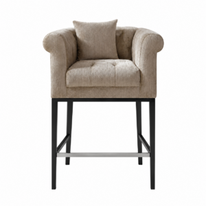 Sparrow Beige Velvet Counter Stool