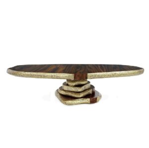 Aspen Walnut Brass Dining Table 220cm