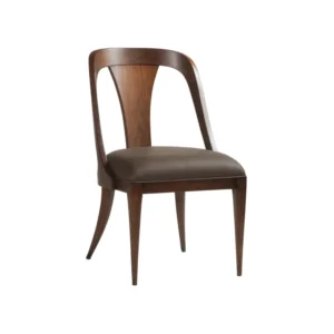 Waldon Brown Velvet Walnut Dining Chair