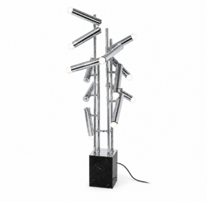 Studio Nickel Black Marble Table Lamp