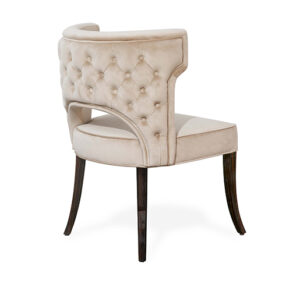 Begere Light Beige Velvet Dining Chair
