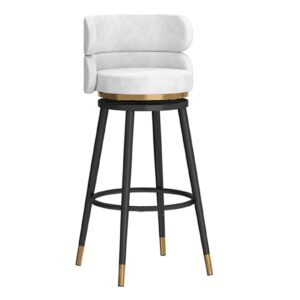 Avalon Soft Grey Brass Counter Stool