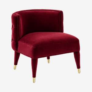 Empress Rouge Velvet Gold Chair