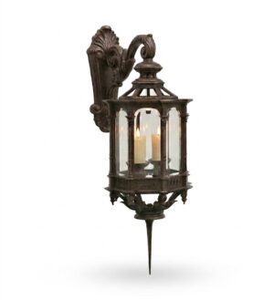 Gothic Italian Bronze Lantern Wall Light
