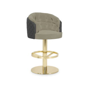 Otto Beige Velvet Brass Counter Stool