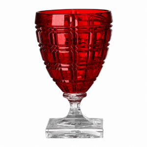 Maison Red Cut Glass Hurricane