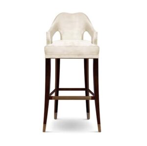 Circa Ivory Velvet Walnut Counter Stool