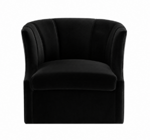 Turino Black Velvet Accent Chair