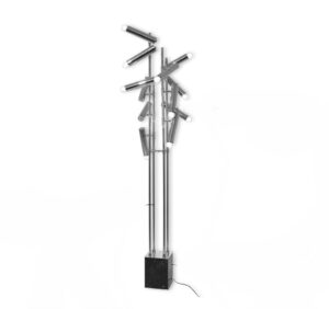 Studio Chrome Black Marble Floor Lamp