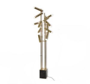 Studio Gold Black Marble Floor Lamp