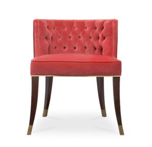 Debonnaire Plum Velvet Walnut Dining Chair