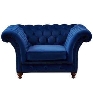 Jardin Blue Velvet Sofa