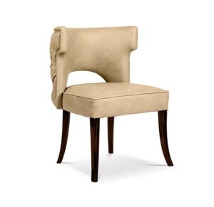 Begere Beige Leather Dining Chair