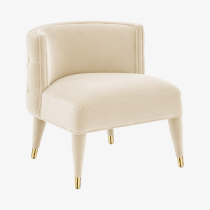 Empress Cream Velvet Gold Chair