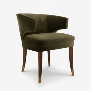 Iberia Deep Green Brass Dining Chair