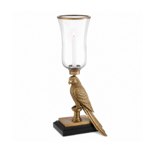 Grand Macaw Brass Marble Hurricane
