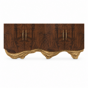 Aspen Walnut Brass Buffet 220cm